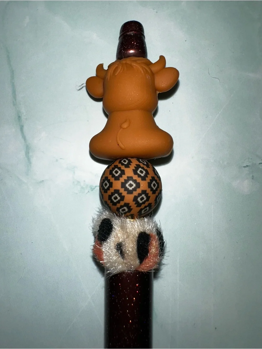 Cute Brown Cow Custom Pen
